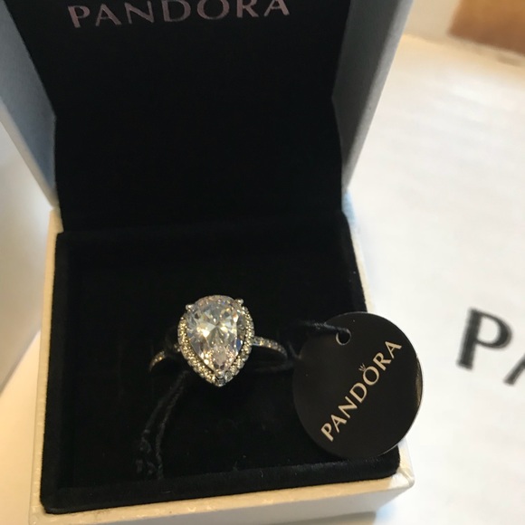 Pandora radiant teardrop ring - Picture 1 of 5